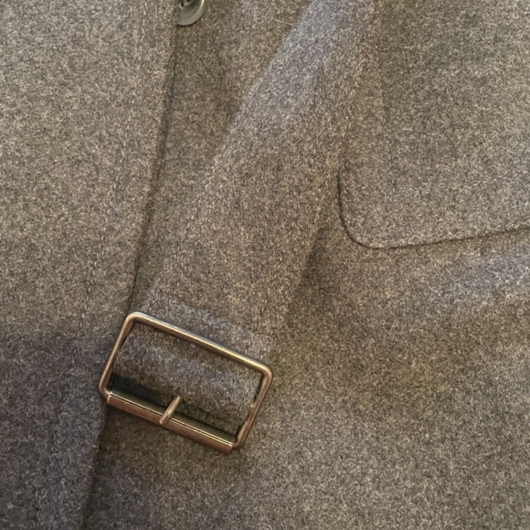 Burberry Brit Grey Wool Double Breasted Belted Coat - Picture 13 of 17